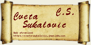 Cveta Šukalović vizit kartica